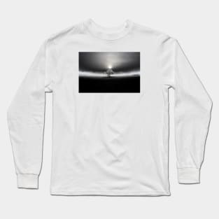 Dark Art Tree in the Fog / Swiss Artwork Photography Long Sleeve T-Shirt